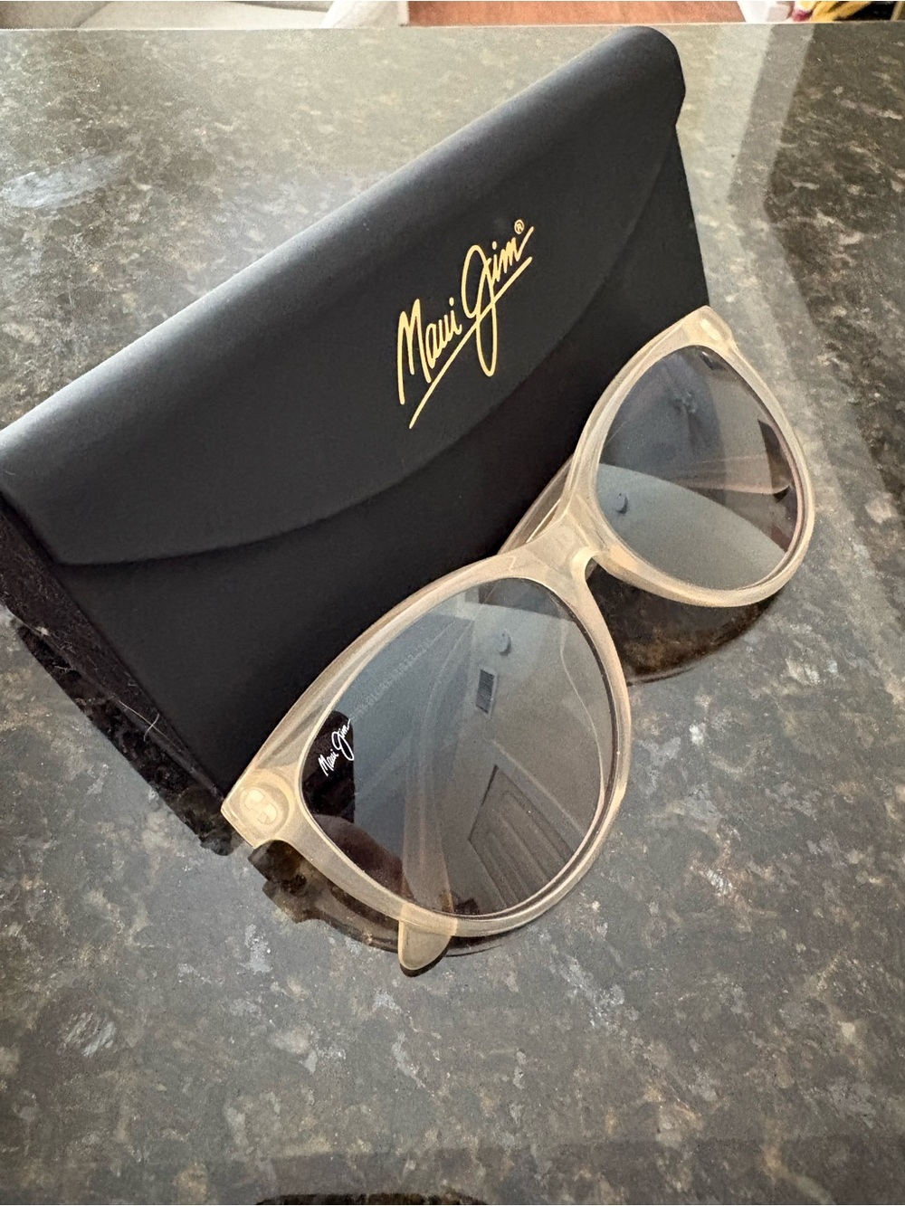 Maui Jim Glory Glory Cat-Eye Sunglasses in Milky Almond - Picture 1 of 7